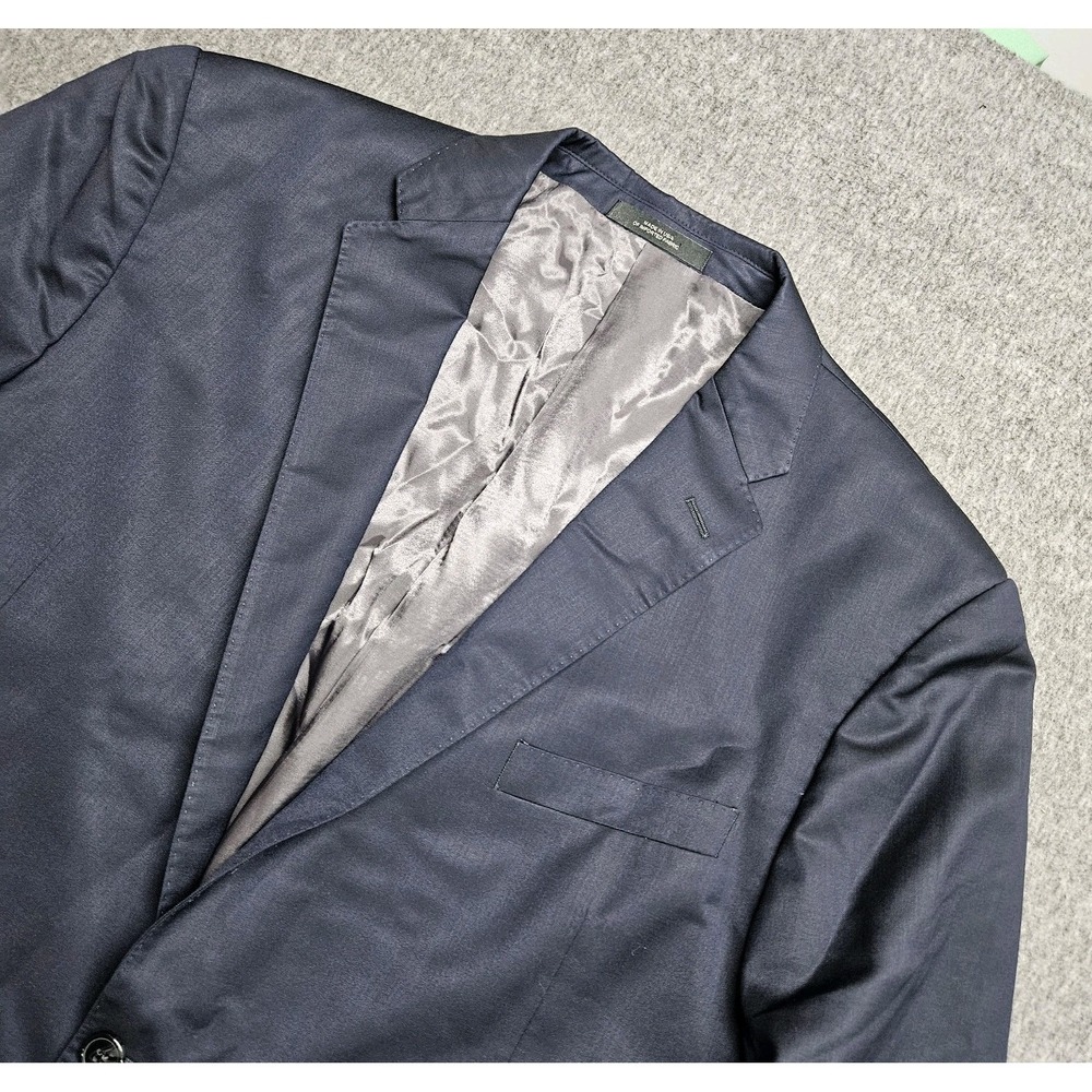 Ermenegildo Zegna Black Saks Fifth Avenue Blazer Mens 46L Navy Wool Made USA